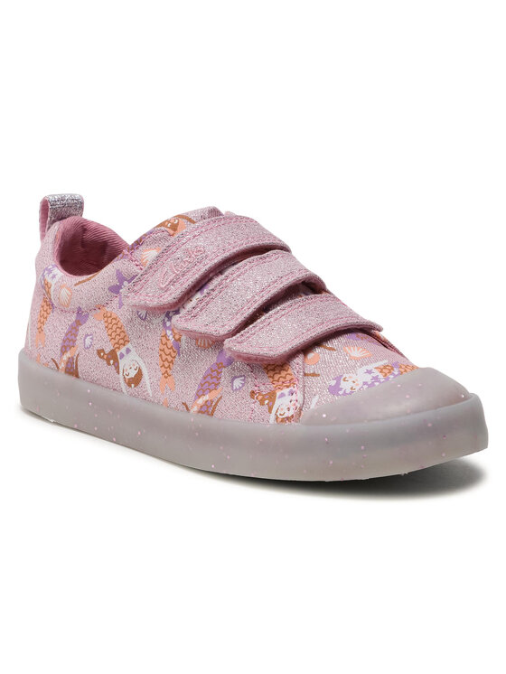 Clarks Clarks Кецове Foxing Print K 261583576 Розов