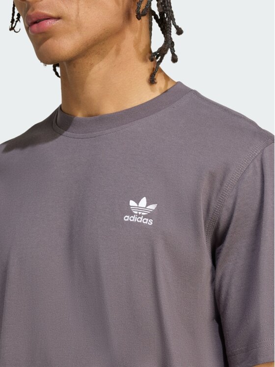 adidas adidas T-Shirt Trefoil Essentials Tee Szary Regular Fit