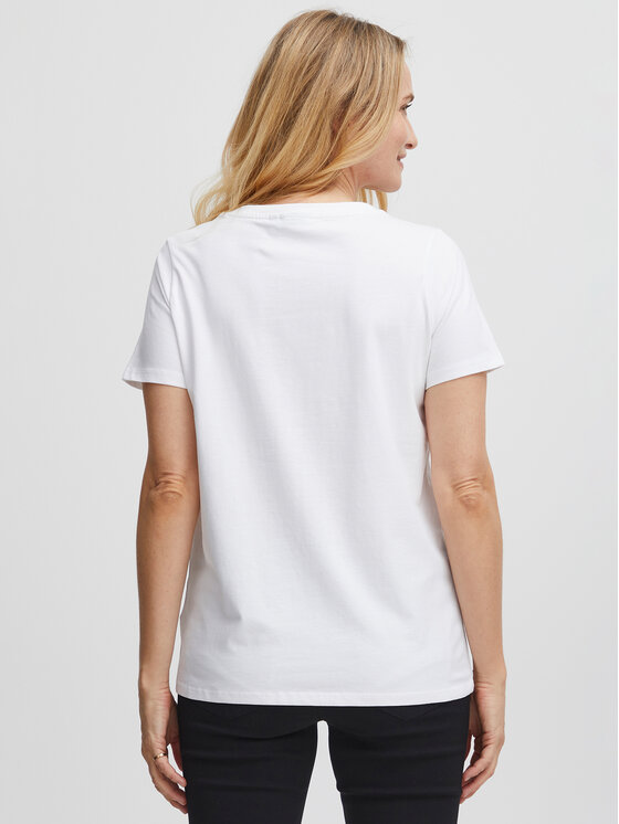 Fransa Fransa Тишърт 20605388 Бял Regular Fit