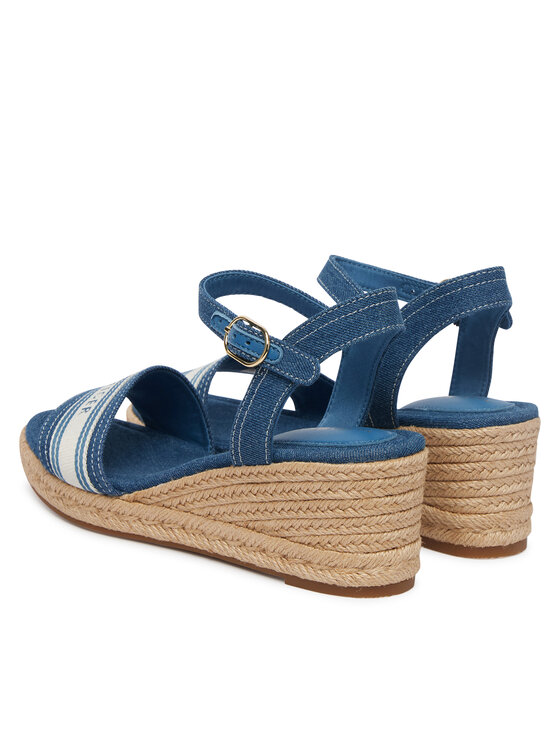 Tommy Hilfiger Tommy Hilfiger Espadrile Mid Wedge Espad Webbing FW0FW09230 Albastru