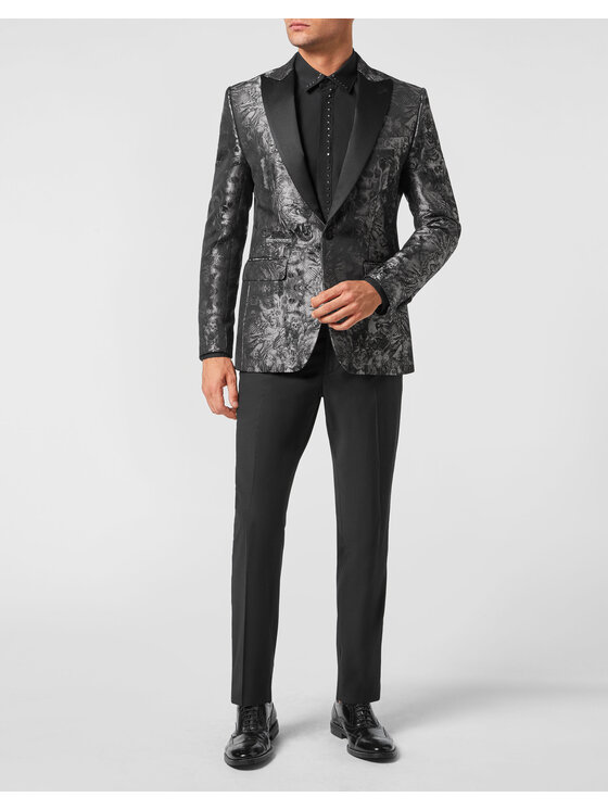 PHILIPP PLEIN PHILIPP PLEIN Marynarka 1917 Czarny Fitted Fit