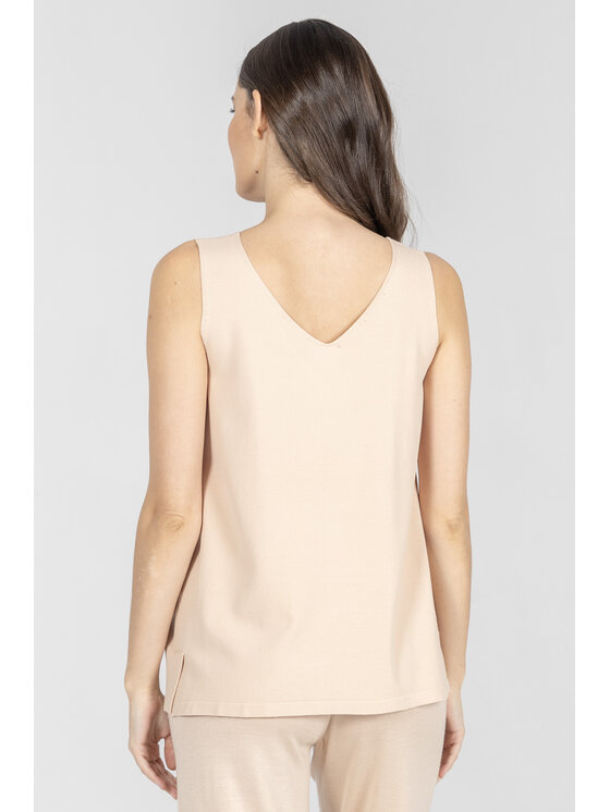Deni Cler Milano Deni Cler Milano Top T-DC-0010-F2-20-12-1 Beżowy Regular Fit