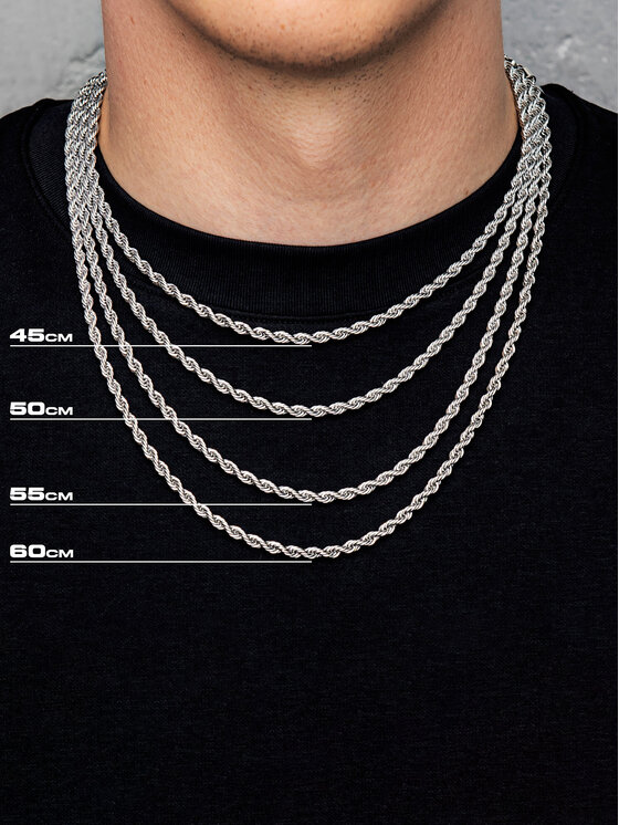 ICED STUFF ICED STUFF Verižica Rope Belo zlato