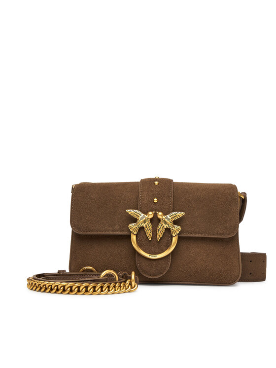 Geantă PINKO Love One Mini Slouchy Fl PE 25 PLTT 104340 A2CC Maro
