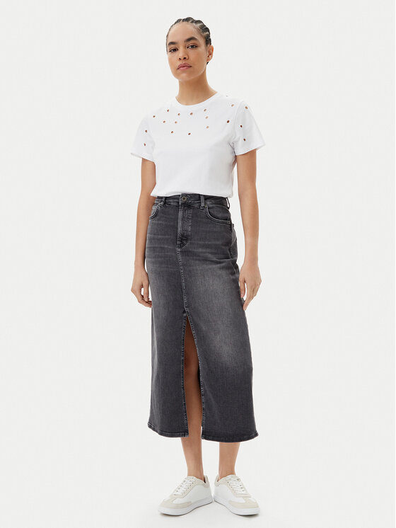 Silvian Heach Silvian Heach Tričko GPP25070TS Biela Regular Fit