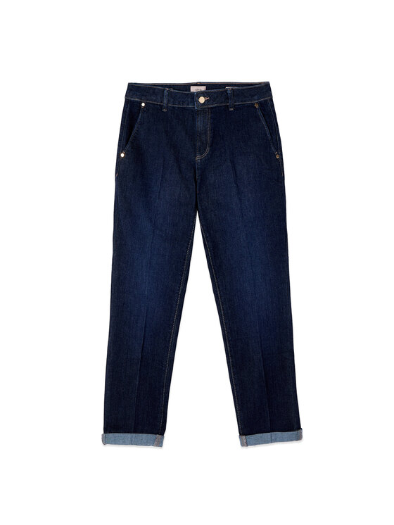Oltre Oltre Jeansy P492R209134N034 Niebieski Boy Fit
