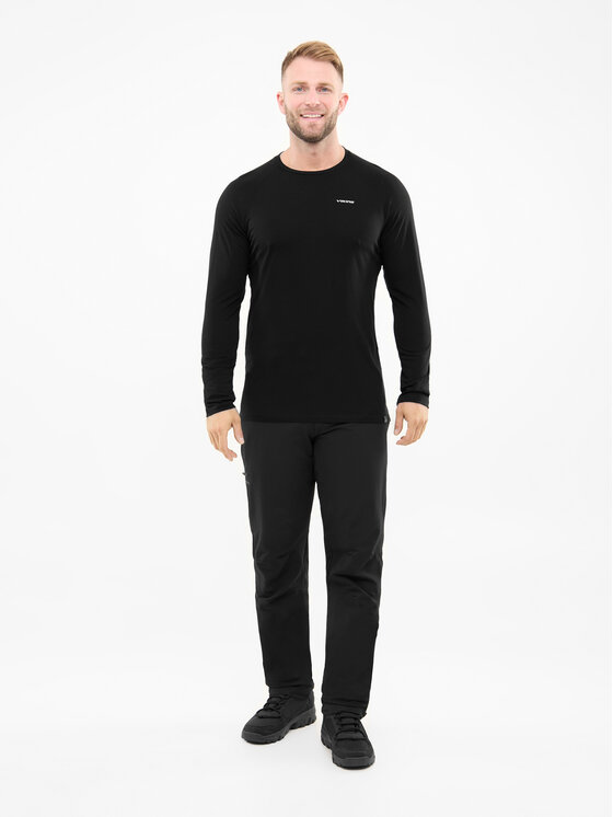 Viking Viking Longsleeve Andali Man Czarny Regular Fit