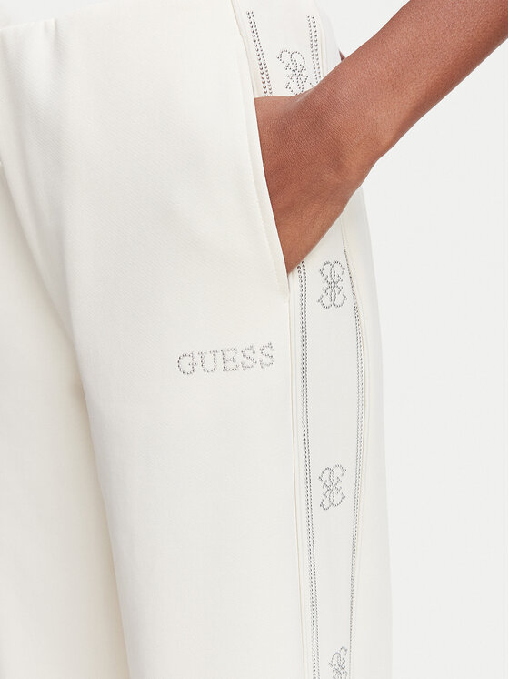 Guess Guess Παντελόνι φόρμας V5BB12 KCX22 Κρεμ Regular Fit