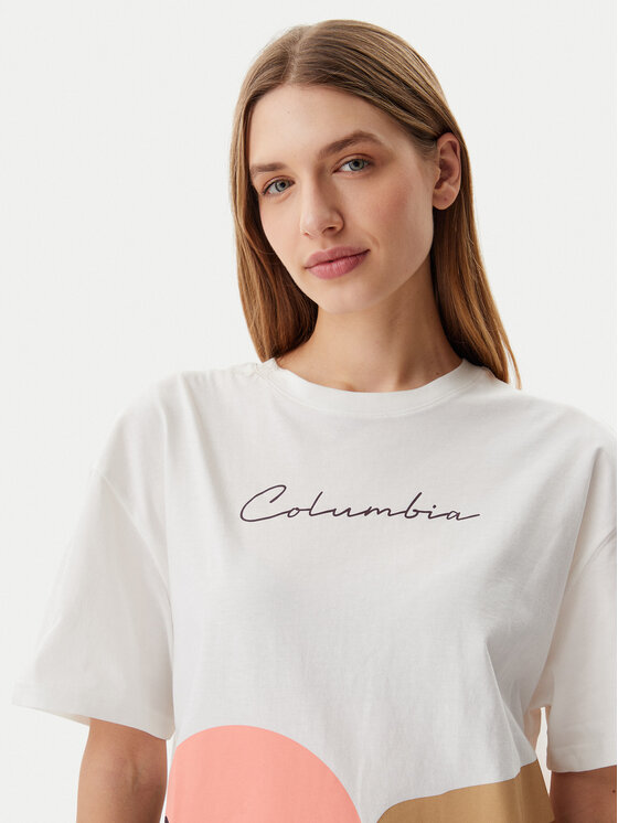 Columbia Columbia Tricou Rolling Bend™ Graphic 2120031 Alb Oversize