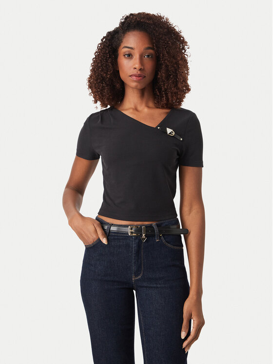 Guess Guess Majica W6YP33 K4383 Crna Slim Fit