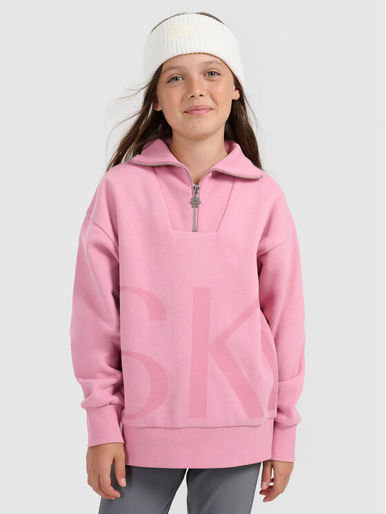 4F 4F Bluza APRES SKI Różowy Loose Fit