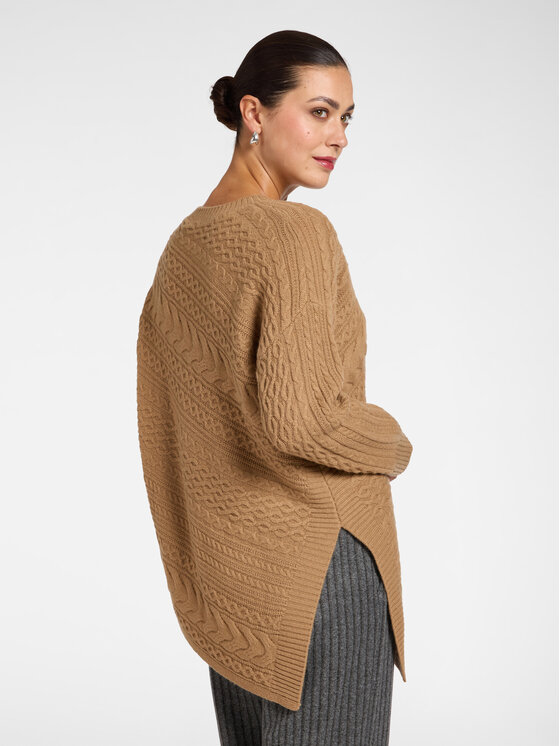 Elena Mirò Elena Mirò Sweter M104Z000872N012 Kremowy Over Fit