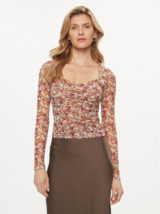 Guess Bluză W4GP24 KBAH2 Colorat Slim Fit
