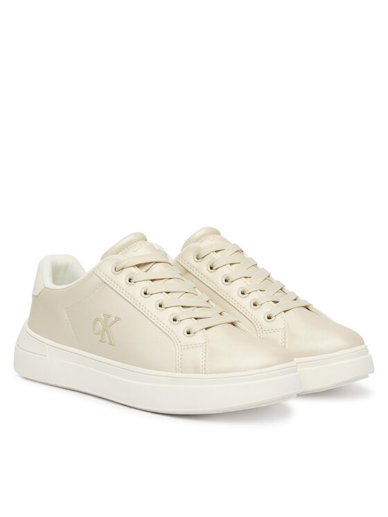 Calvin Klein Calvin Klein Sneakersy Low Cut Lace Up V3A9-83220-1688 Béžová