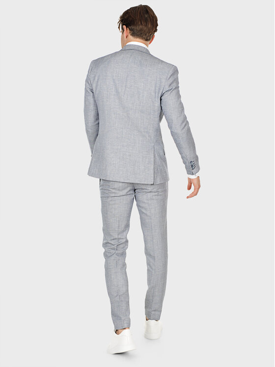 Evenemen Evenemen Marynarka OVO BLUE Szary Slim Fit