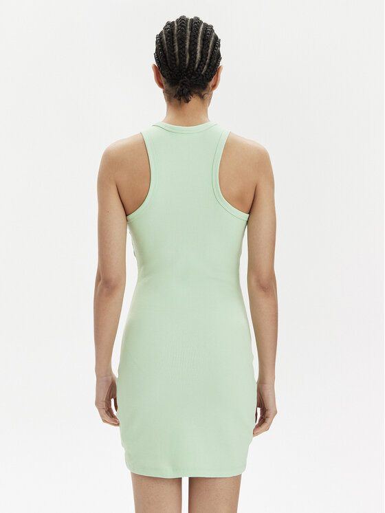 Tommy Jeans Tommy Jeans Rochie de vară Essential DW0DW17406 Verde Slim Fit