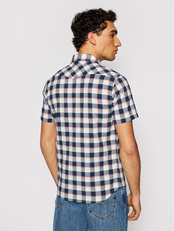 Lee Lee Camicia Ss Western L640KK35 112115279 Blu scuro Slim Fit