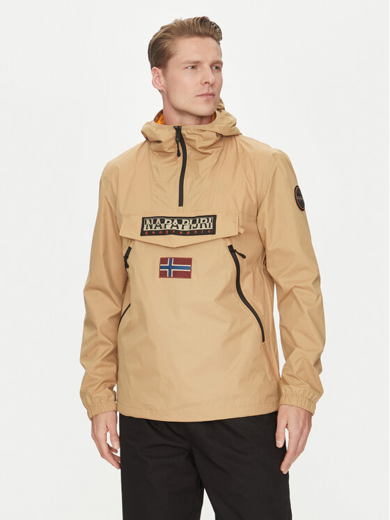 Męska Kurtka anorak Napapijri, Rozmiar XL, Beżowa, Rainforest NP0A4HX6