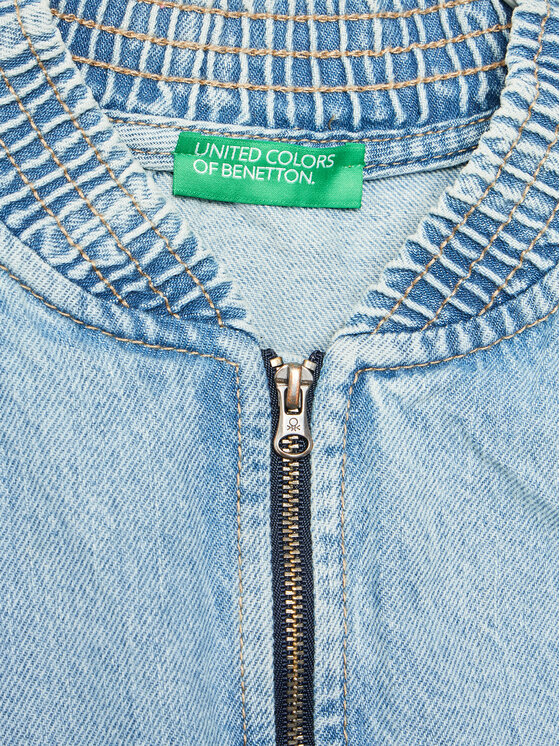 United Colors Of Benetton United Colors Of Benetton Kurtka jeansowa 2H0DCN02F Błękitny Relaxed Fit