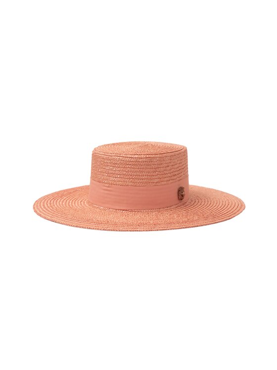 Paris+Hendzel Paris+Hendzel Kapelusz Pink Wide Brim Canotier Różowy