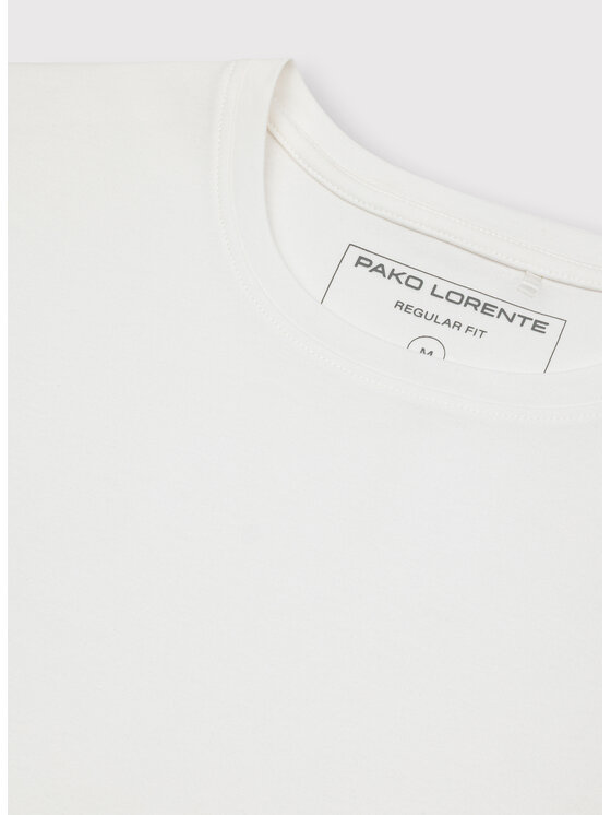 Pako Lorente Pako Lorente T-Shirt P000B-TT-005 Écru Regular Fit