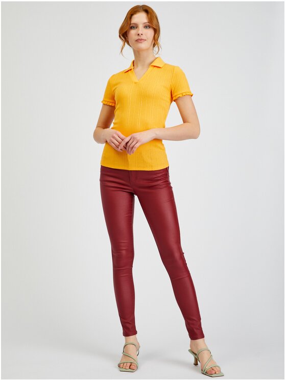 Orsay Orsay Koszula 155067242000__S Żółty Regular Fit