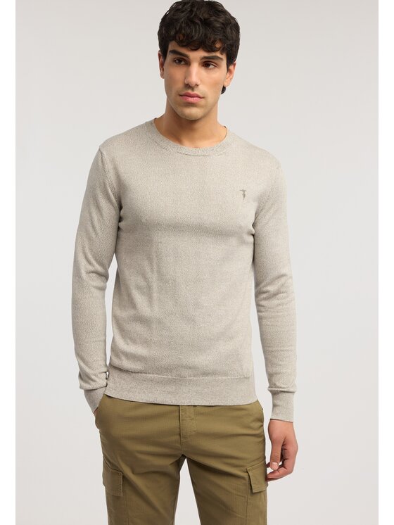 Trussardi Trussardi Sweter M0738000081N013 Szary Regular Fit