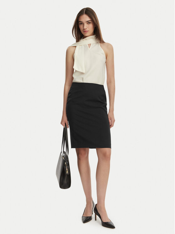 BOSS Boss Spódnica ołówkowa Vileah 50490036 Granatowy Slim Fit