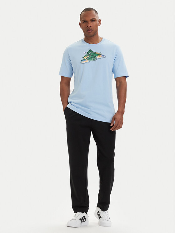 adidas adidas T-krekls Novelty Mini Graphic JZ5038 Gaiši zils Regular Fit