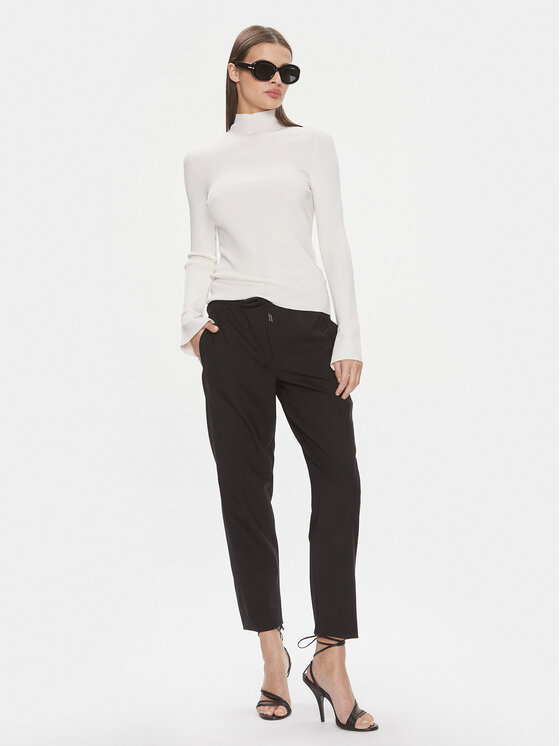 Marella Marella Spodnie materiałowe Dictate 2413131034 Czarny Regular Fit