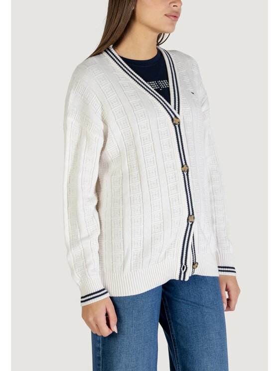 Tommy Jeans Tommy Jeans Ζακέτα DW0DW22026 Λευκό Casual Fit