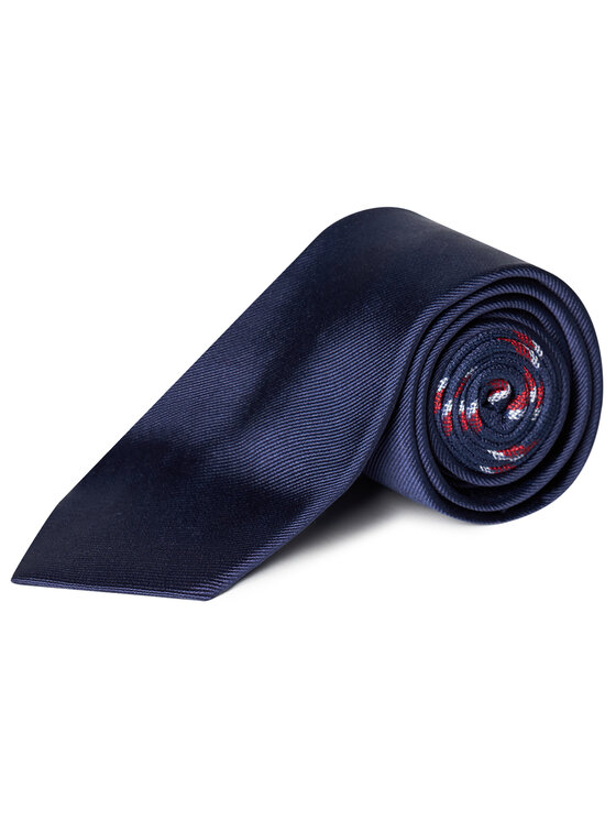 Tommy Hilfiger Tailored Tommy Hilfiger Tailored Kravata Solid Ribbed TT0TT07682 Mornarsko modra