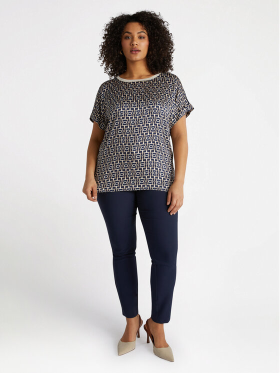 Fiorella Rubino Fiorella Rubino Pantaloni di tessuto P099T004736N034 Blu Skin Fit