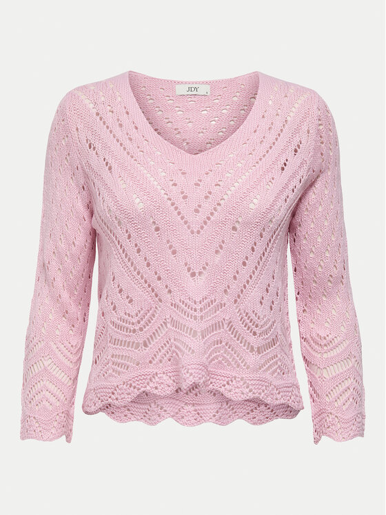 JDY Sweter New Sun 15212788 Różowy Regular Fit