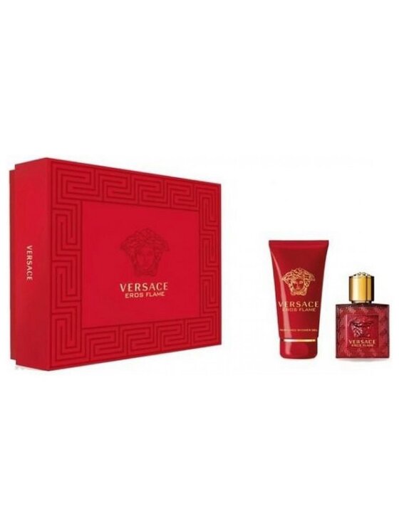 Zestaw zapachowy Versace, Versace Eros Flame zestaw woda perfumowana spray 50ml + żel pod prysznic 100ml