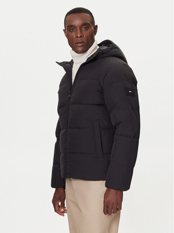Tommy Hilfiger Tommy Hilfiger Geacă din puf MW0MW40616 Negru Regular Fit