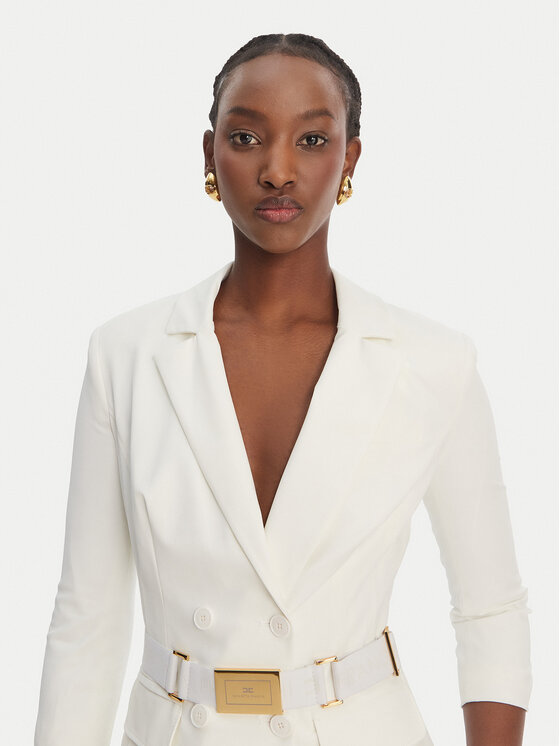 Elisabetta Franchi Elisabetta Franchi Sako GI-224-61E2-V590 Bílá Regular Fit