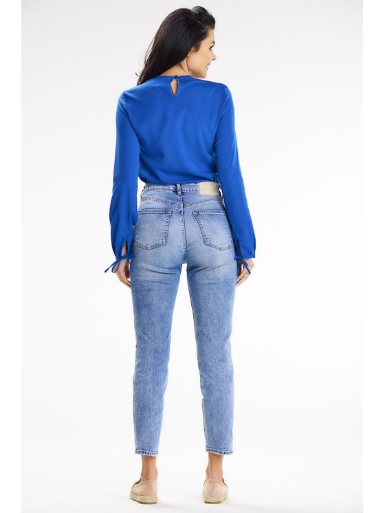 Awama Awama Koszula A651 Niebieski Basic Fit