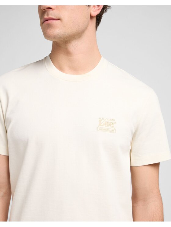 Lee Lee T-Shirt WW ESSENTIAL TEE Biały Relaxed Fit
