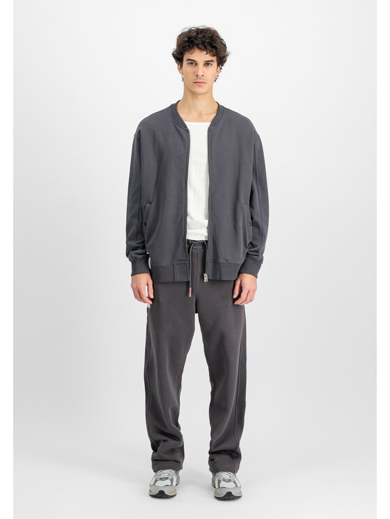 Alpha Industries Alpha Industries Kurtka bomber Studio Edition Fleece Bomber Jacket Szary Loose Fit