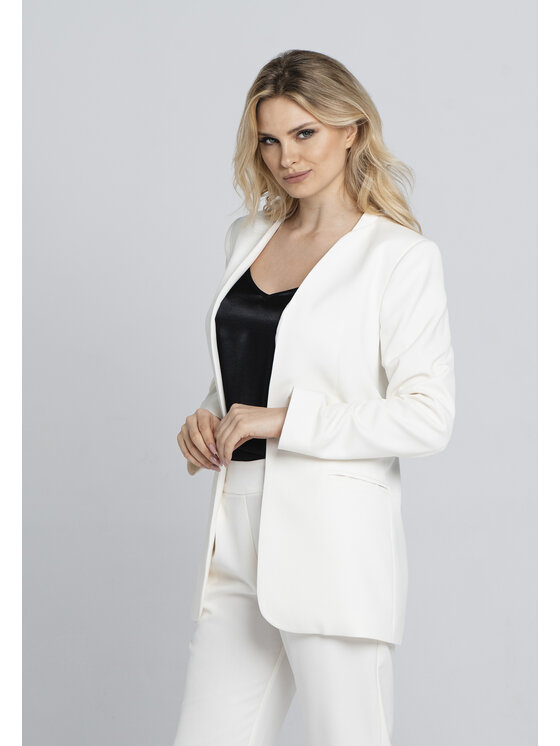 Marynarka, rozmiar S, Écru, Kate Look 647 biały