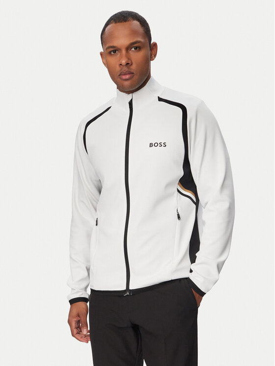 BOSS BOSS Mikina Spin 50554402 Biela Regular Fit