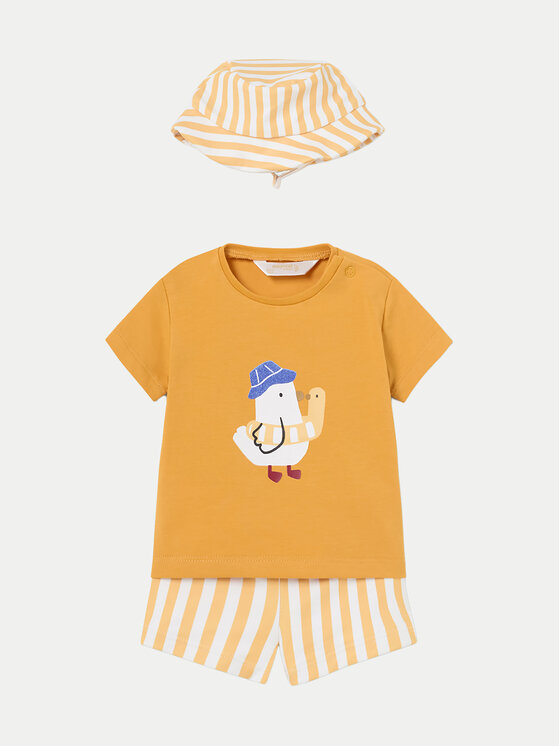 Mayoral Mayoral T-särgi ja ujumispükste komplekt 1620 Kollane Regular Fit