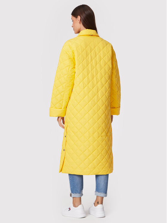 Tommy Hilfiger Tommy Hilfiger Płaszcz przejściowy Quilted Sorona WW0WW35551 Żółty Relaxed Fit