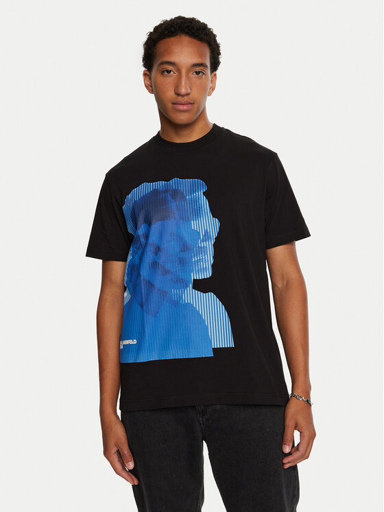 T-Shirt Karl Lagerfeld Jeans, Velikost:M, Barva: Černá, 246D1705