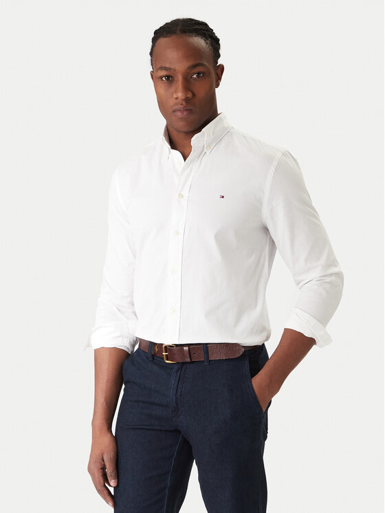 Tommy Hilfiger Cămașă Core Flex MW0MW39988 Alb Regular Fit