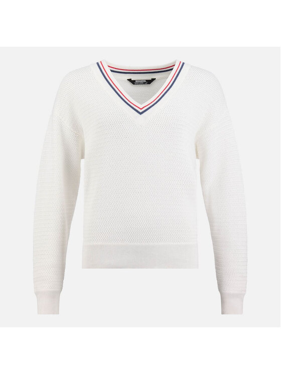 Rossignol Rossignol Sweter W Knitted V Neck Biały Regular Fit