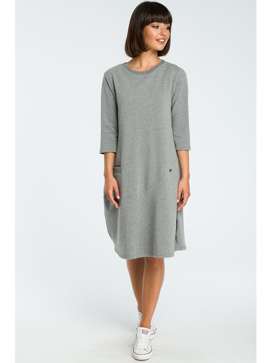 BeWear BeWear Vestito da giorno B083 Grigio Baggy Fit