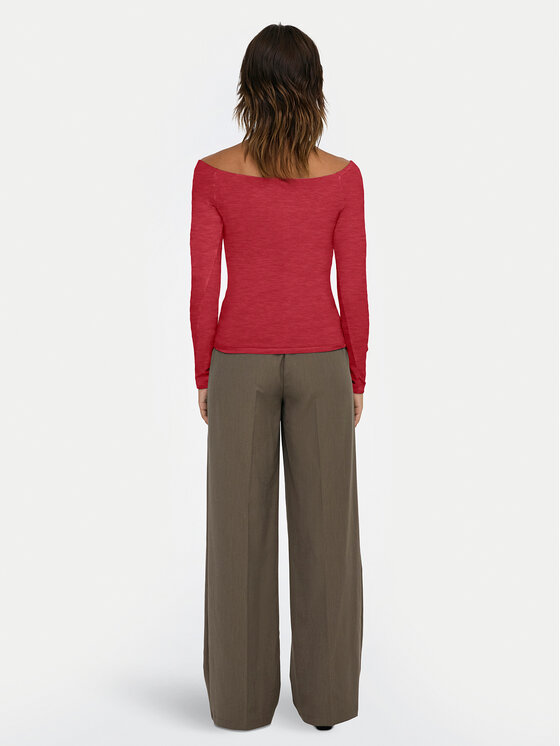 ONLY ONLY Bluse Glamour 15339763 Rot Slim Fit