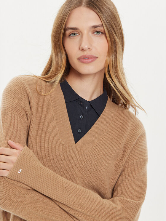 Tommy Hilfiger Tommy Hilfiger Kampsun WW0WW43101 Beež Relaxed Fit